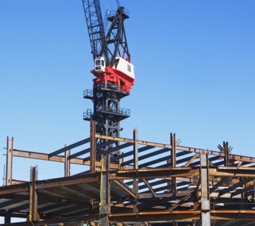 Crane at construction site