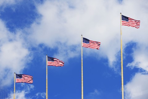 American flags