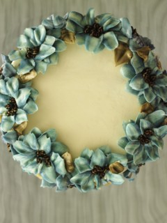 Cake decorated with flowers