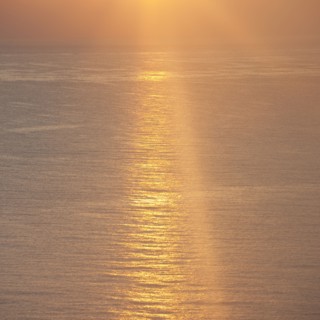 Sunset over ocean.