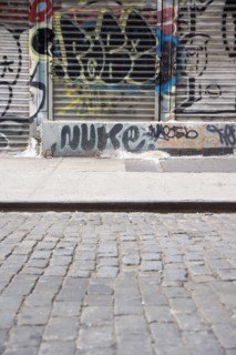 Graffiti on urban street