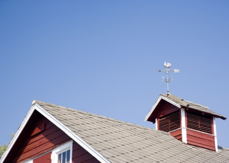 Weathervane on barn