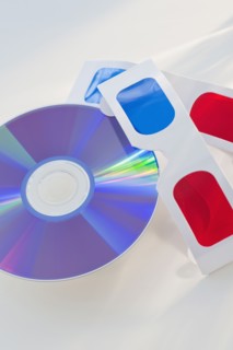 3-d glasses and DVD.