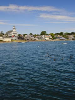 Waterfront village.