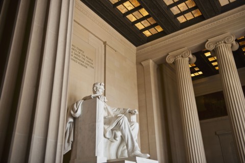 Statue of Abraham Lincoln.