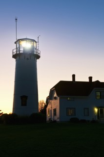 Lighthouse at night.