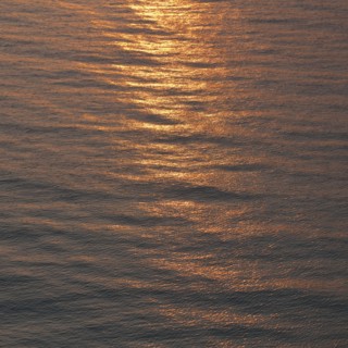 Sunset over ocean.