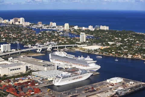 Cruise ship docked in Florida. Photographer: fotog