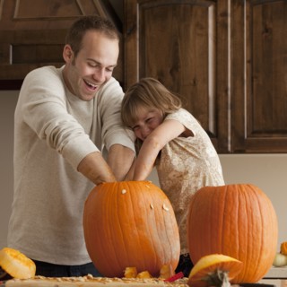 Pumpkin carving. Photographer: Mike Kemp
