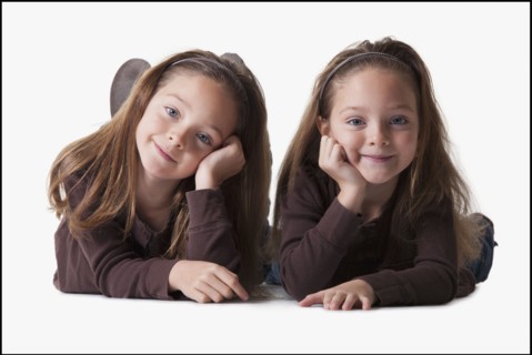 Identical twins. Photographer: Mike Kemp