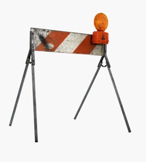 Construction barricade. Photographer: David Arky