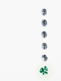 Diamonds and emeralds. Photographer: David Arky
