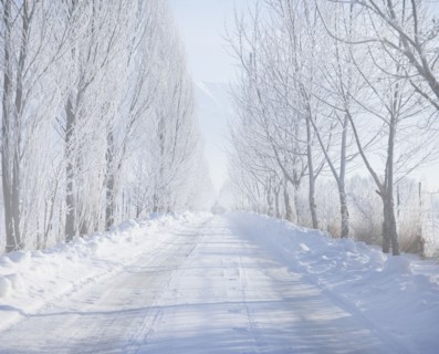 Rural road in winter. Photographer: Mike Kemp