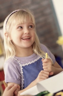 Girl in classroom. Photographer: Rob Lewine
