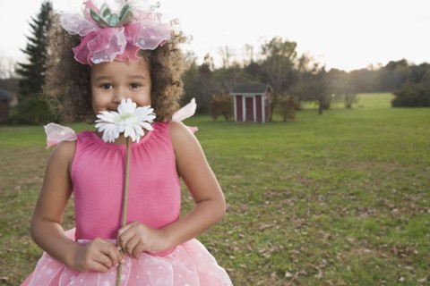 Young girl dressed as a ballerina. Photographer: Pauline St.Denis