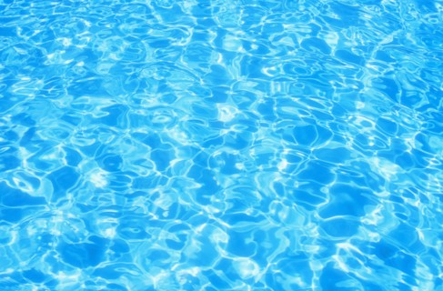 clear blue water