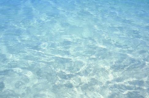 clear blue water