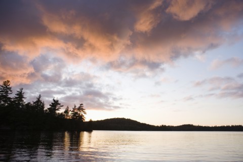 Lake at sunset. Photographer: Chris Hackett