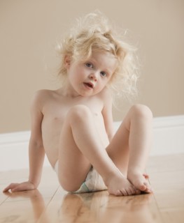 Kid in diaper. Photographer: Mike Kemp