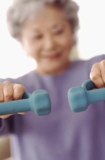 Senior exercising. Photographer: Rob Lewine