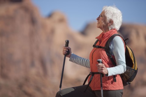 Elderly hiker. Photographer: Dan Bannister