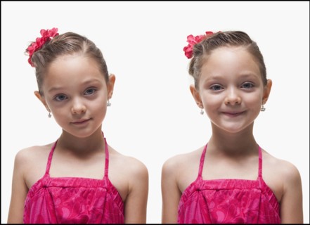 Twin sisters. Photographer: Mike Kemp