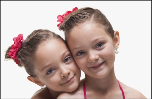 Twin sisters. Photographer: Mike Kemp
