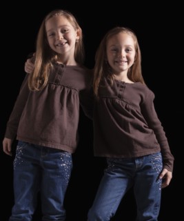 Identical twins. Photographer: Mike Kemp