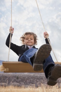 Child on swing. Photographer: Mike Kemp