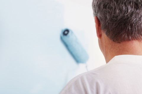 Man painting wall. Photographer: momentimages