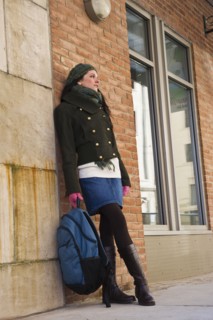 Woman waiting outside. Photographer: Daniel Grill