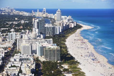 Florida coastline and cityscape. Photographer: fotog