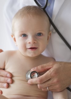Doctor and baby.