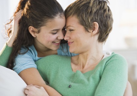 Portrait of a mother and daughter.