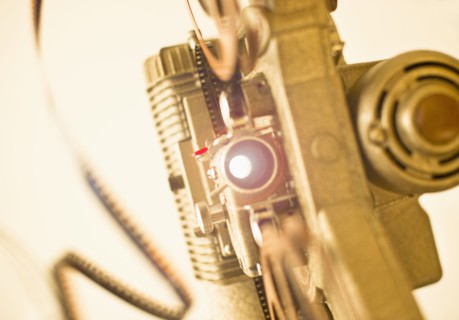 Antique movie projector.