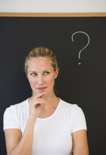 Woman thinking.