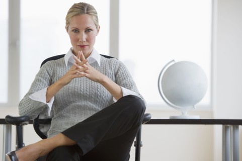 Relaxed businesswoman.