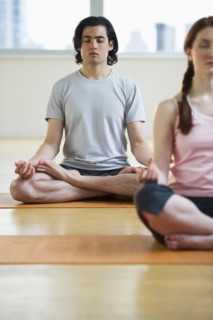 Yoga class. Photographe : Daniel Grill