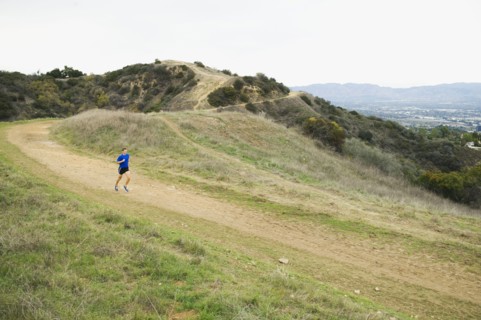 Person running on trail.