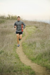 Person running on trail.