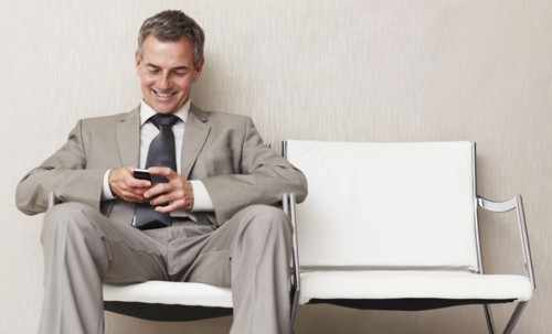 Businessman waiting. Photographe : momentimages