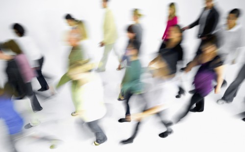 People in motion. Photographe : momentimages