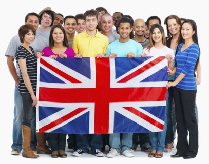 People holding flag. Photographe : momentimages