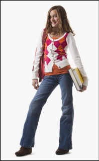 Student carrying books. Photographe : Mike Kemp