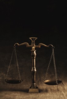 Antique legal scale.