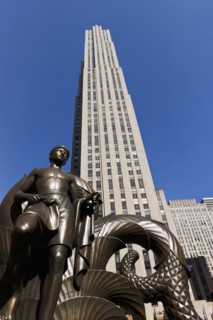 Statue in front of Rockefeller Center.