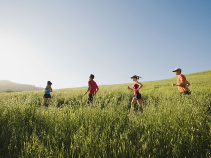 Trail running.