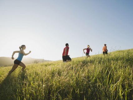 Trail running.