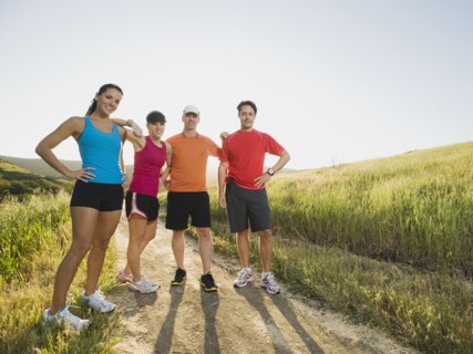 Trail runners taking a break.