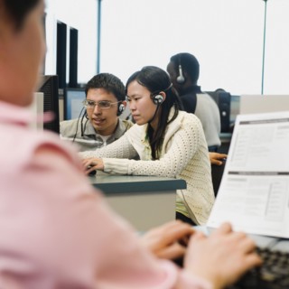 Adults students learning English as a second language.